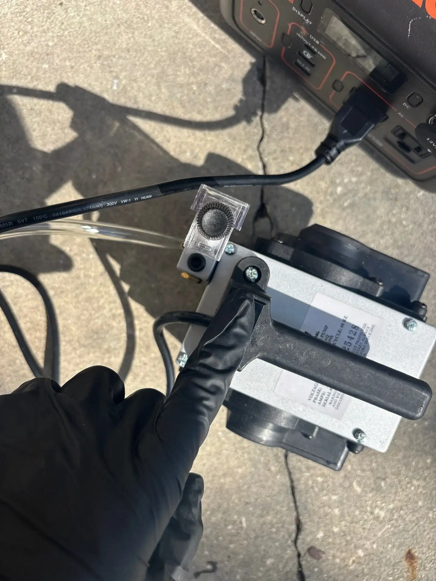 Professional air sampling pump and cassette for mold spore testing in Miami and Orlando properties